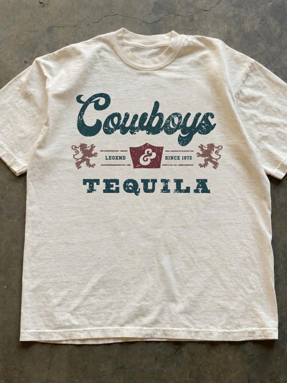 Cowboys & Tequila shirt,Western Graphic Tee - Off White Unisex